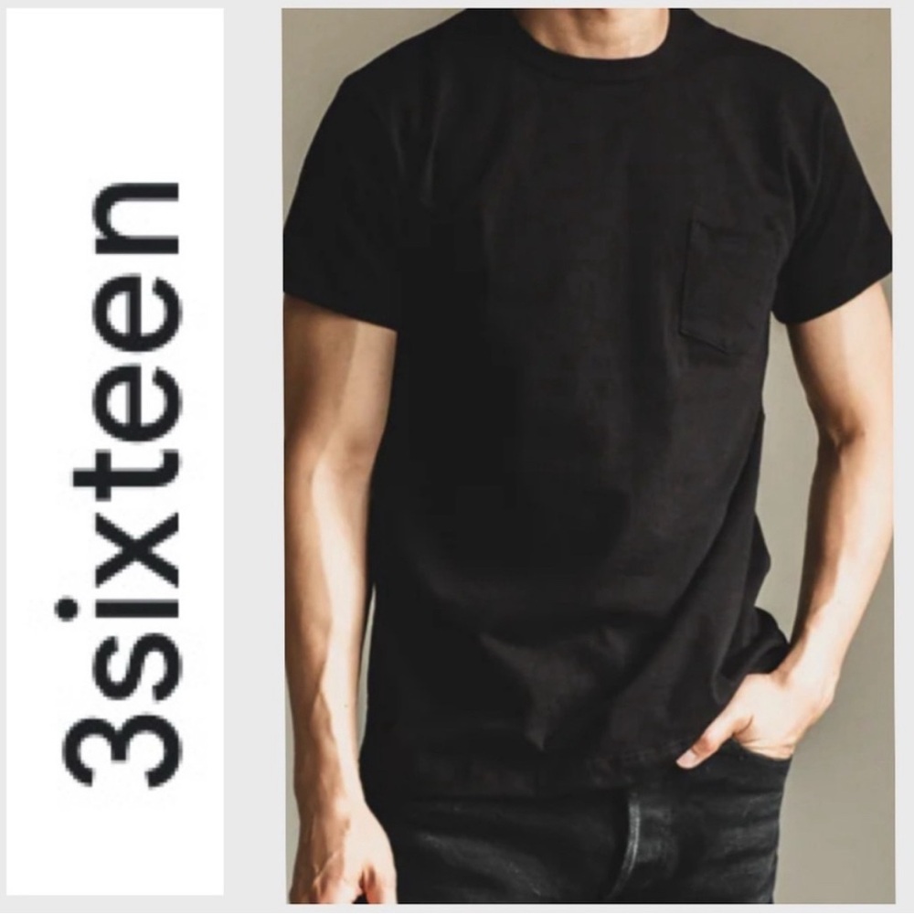 3sixteen Men's Classic Black Short Sleeve Tee